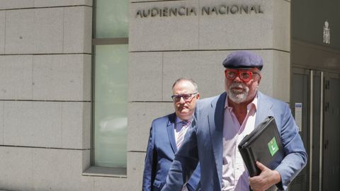 Villarejo a su salida de la Audiencia Nacional tras declarar ante el juez García Castellón el pasado 1 de junio