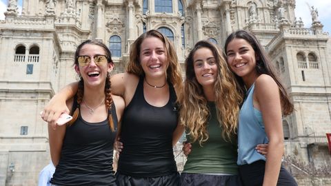 La felicidad de aquellos que llegaron a Santiago el 25 de julio reinaba en sus caras