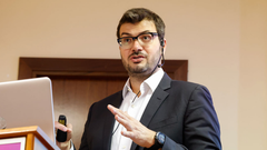 Joan Camprodon en una presentaci�n en Madrid sobre terapias de estimulaci�n cerebral.