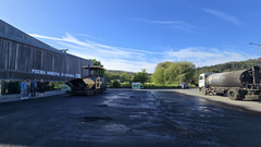 Imagen de las obras que se est�n llevando a cabo en caminos de Fene.