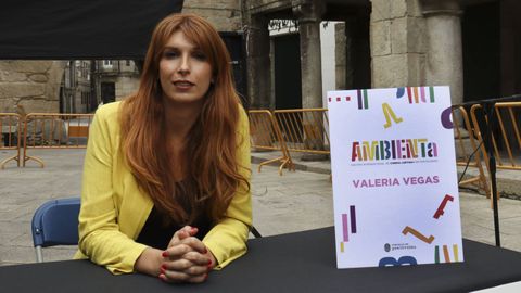 Valeria Vegas, durante su intervencin en Pontevedra en el marco del ciclo Ambienta