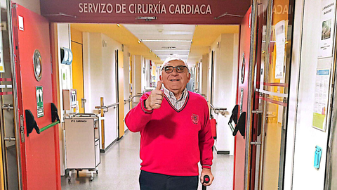 Manuel, el da que recibi el alta hospitalaria.