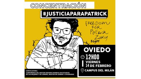 Cartel de la concentracin por Patrick George Zaki