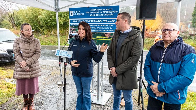 Una senda en Moraña reforzará la seguridad de peatones y ciclistas en la carretera PO-221
