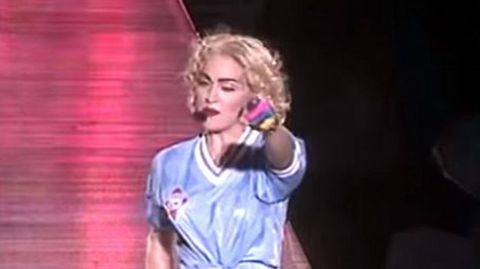 Madonna, en su concierto en Vigo de 1990