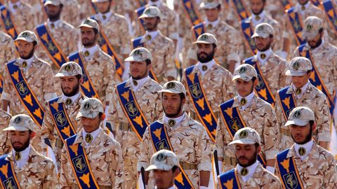 Miembros de la Guardia Revolucionaria, durante una parada militar en el 2013 en Tehern