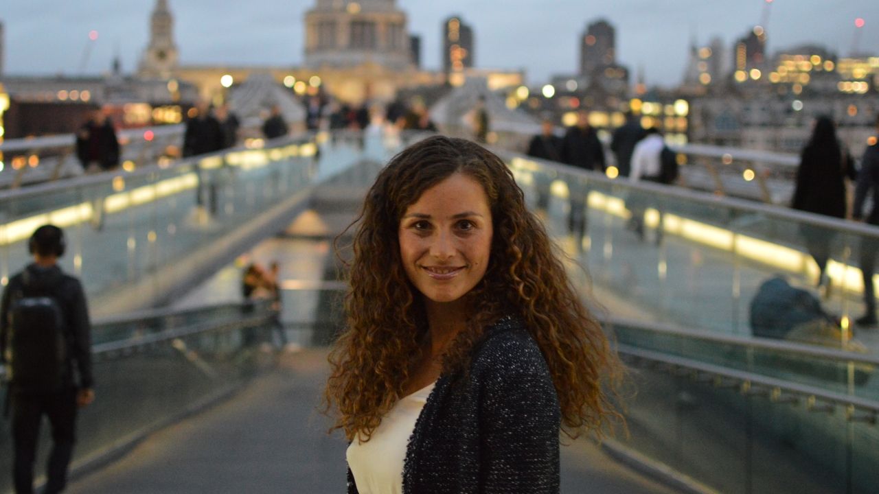 Andrea Avello en su viaje a Kromeritz.