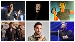Algunos de los artistas que actuarn en el ciclo O Son do Camio-Perseidas: Melendi, Raphael, Vetusta Morla, Estopa, Beret y Loquillo