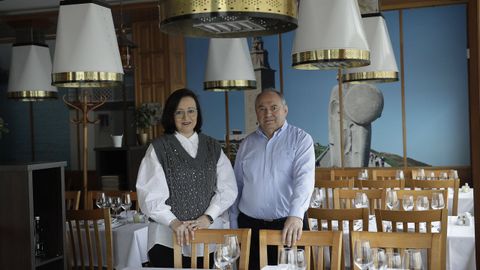 Patricia con su padre, Manuel Lois, que abrió el local