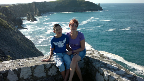 Marl�n junto a su hijo Alberto cuando era peque�o