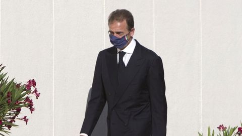 Alessandro Lequio, en el funeral por su hijo Álex