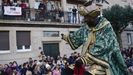 El Rey Baltasar, en la cabalgata de este ao en Ourense.