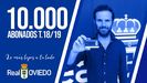 El Real Oviedo supera los 10.000 abonados