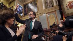 Rajoy saluda a los diputados del PP en su despedida del Congreso el pasado da 31