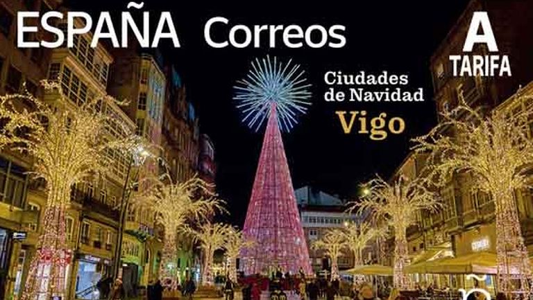 Correos saca un sello de la Navidad de Vigo