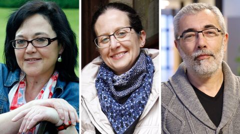 Helena Gmez Vecino de Confapa Galicia (1), Mara Jos Mansilla (2), y Fernando Lacaci de Confederacin de Anpas galegas (3)