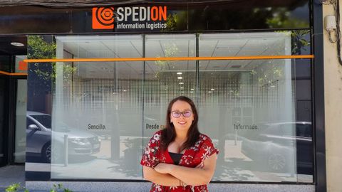 Beatriz García, en A Rúa de Valdeorras donde Spedion tiene su sede para España y Portugal.
