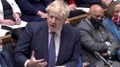 El primer ministro británico, Boris Johnson, este miércoles, en la Cámara de los Comunes