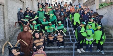 A Coruña. En el centro de educación especial Nosa Señora do Rosario festejaron el entroido.