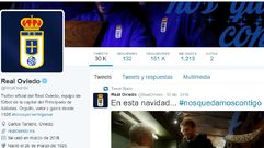 Perfil de Twitter del Real Oviedo