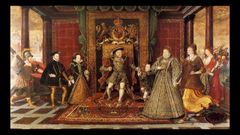 Enrique VIII y su familia hacia 1540, después de la ejecución de Tomás Moro