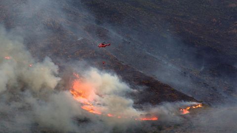 Vista del incendio de Sierra Bermeja