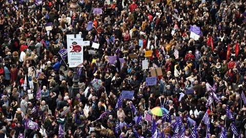 Manifestación del 8M en A Coruña en el año 2019