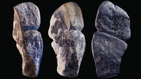 A pendant in the form of a phallus discovered at the Tolbor-21 archaeological site in Mongolia.