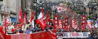 Las imgenes de las manifestaciones del 1 de mayo en Galicia