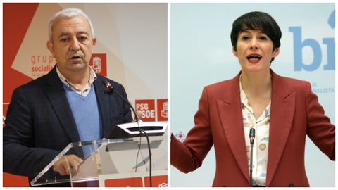 Luis Álvarez, portavoz del PSdeG, y Ana Pontón, líder del BNG.