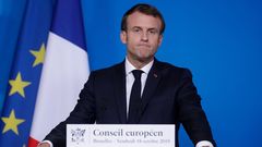 Macron cerr con una rueda de presna su presencia en la cumbre europea
