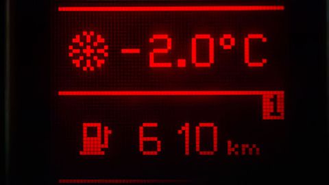 Temperaturas bajo cero, esta maana en Carballo