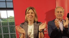 Pilar Garca Porto, futura alcaldesa de Antas de Ulla por el PSOE, con Jos Tom, presidente de la Diputacin de Lugo