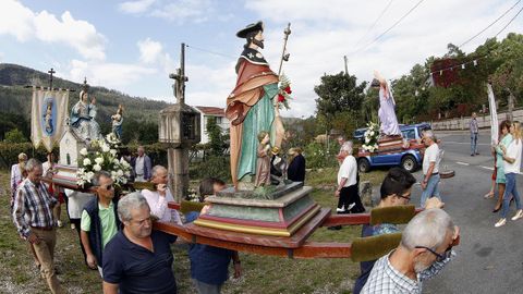 Fiestas en San Roquio misa y procesin en honor a San Miguel