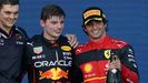 Verstappen y Carlos Sainz .Max Verstappen y Carlos Sainz 
