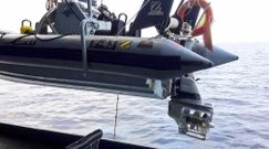 Foto detalle de las hlices protegidas de las embarcaciones del patrullero RELMPAGO P43