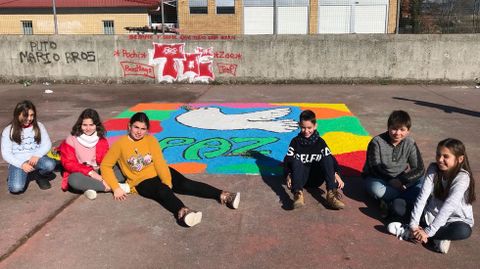Paz Ourense.Acto por el Día de la Paz en el CPI de Ribadavia