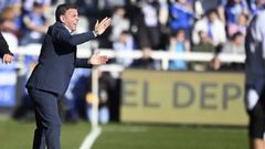 Javi Calleja, durante el Burgos-Real Oviedo