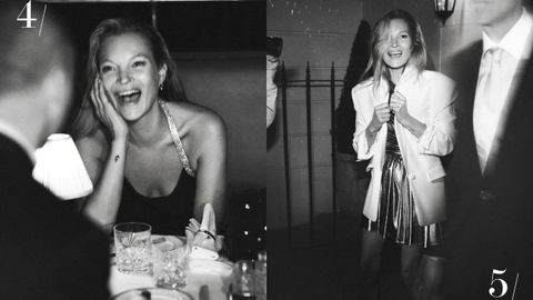 La elegancia de Kate Moss se acentúa con la fotografía en blanco y negro de David Sims.
