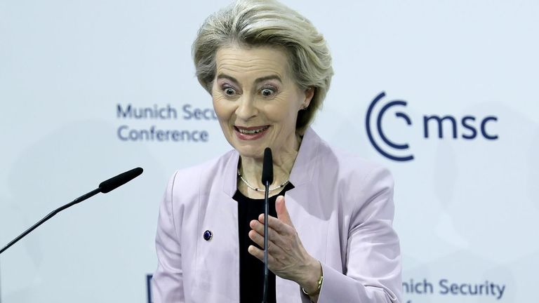 Ursula von der Leyen, durante su intervención en la Conferencia de Seguridad de Munich