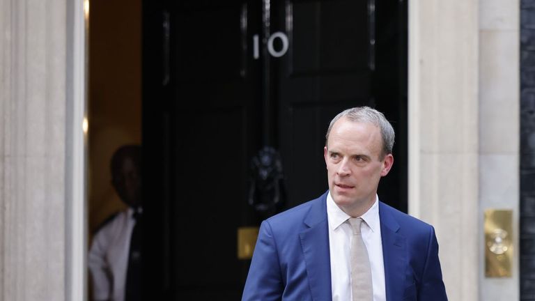 El vice primer ministro británico y titular de Justicia, Dominic Raab