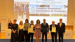 Representantes del área sanitaria recogen el premio al mejor hospital de complejidad alta