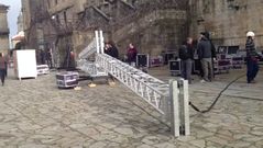 Preparaci�n de la Catedral para el funeral