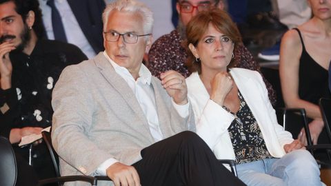 Garzn y Delgado en un acto en la Casa de Amrica de Madrid el pasado mes de julio