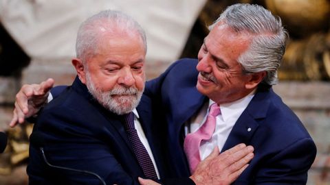 Lula da Silva y Alberto Fernández, en su encuentro en Buenos Aires.