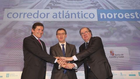 Encuentro de presidentes de Galicia, León y Asturias para el impulso del corredor atlántico
