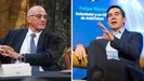 Josep Oliu, presidente del Sabadell (izquierda) y Carlos Torres, su homólogo del BBVA (derecha)