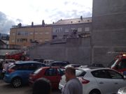 Los bomberos, en el incendio