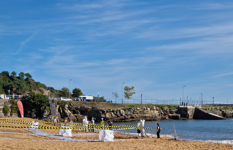 Simulacro nacional por vertidos de hidrocarburos en el mar en Luanco