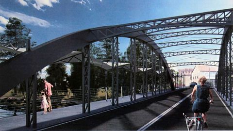 Recreación virtual sobre el diseño de la empresa Monsa, en el que se basará el proyecto de construcción del nuevo puente de Monforte